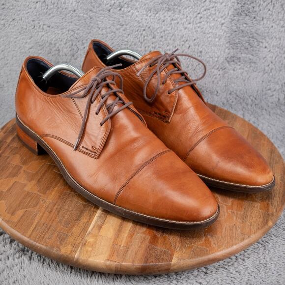 Cole Haan Men's Lenox Hill Cap Oxford Brown Size 12 M Lace Up Dress Shoes - Picture 1 of 7